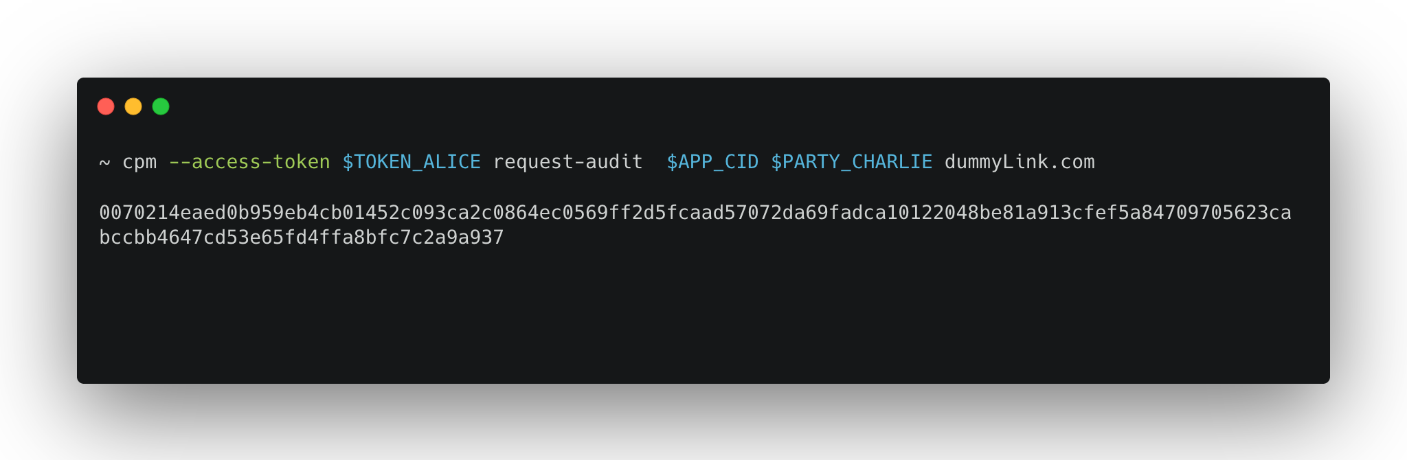 Request audit