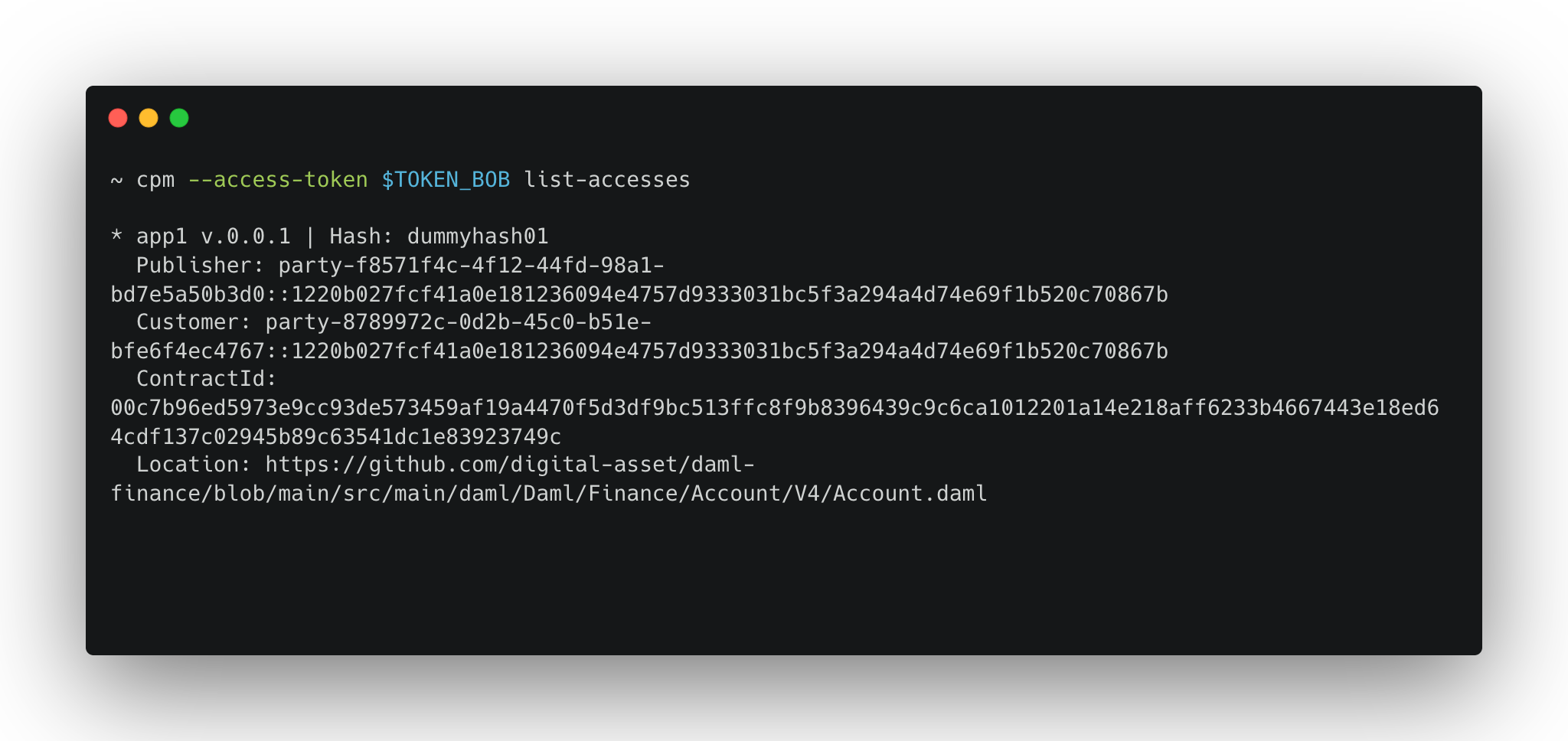 List accesses