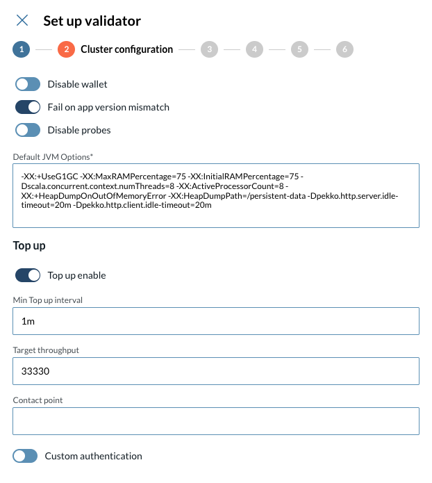 Provide Cluster Settings