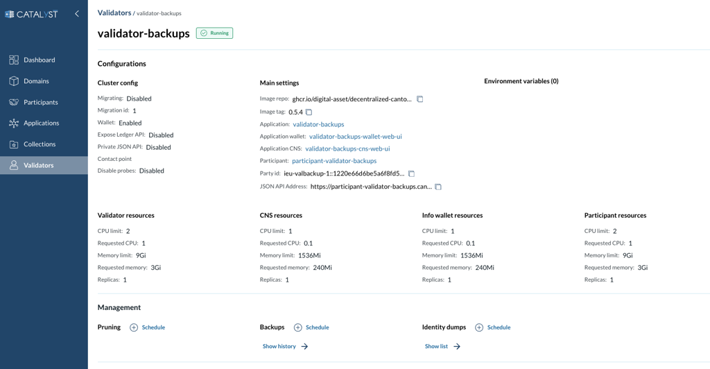 Creating a backup schedule