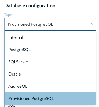 Database config