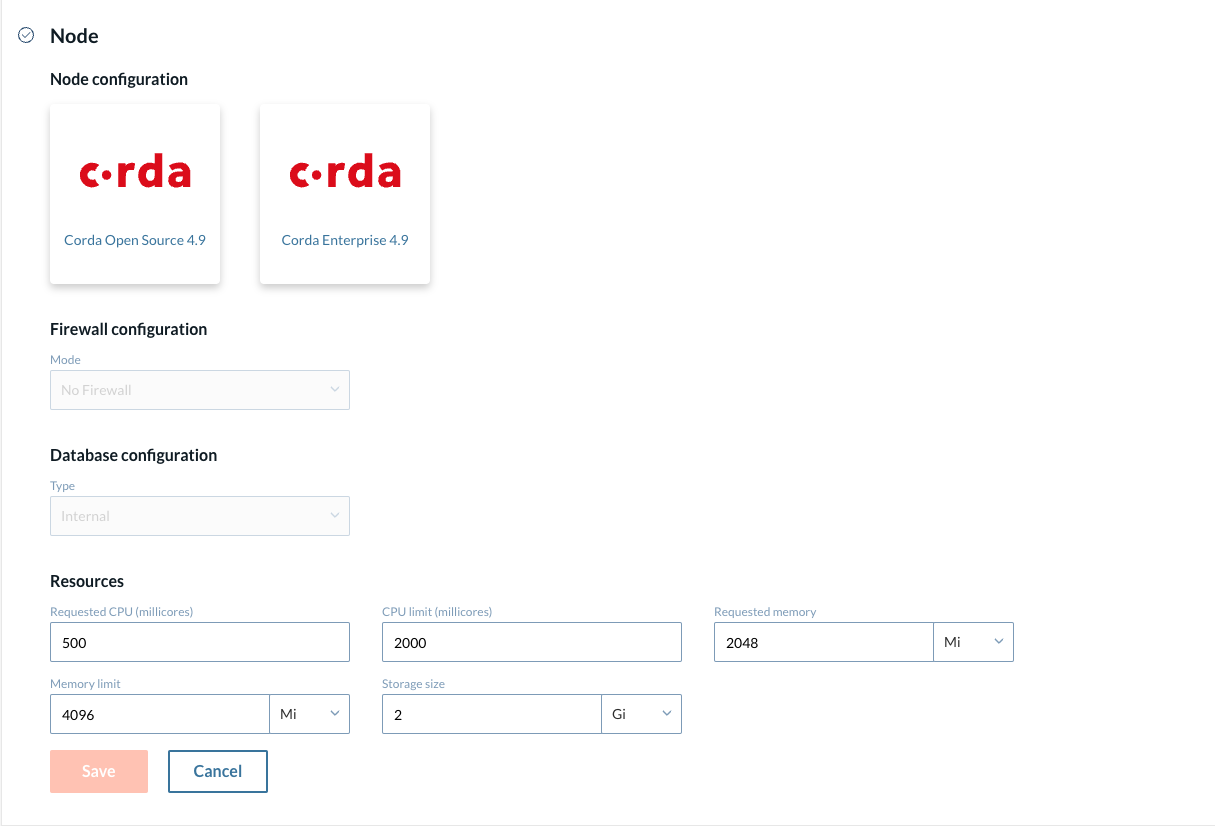 Configure node