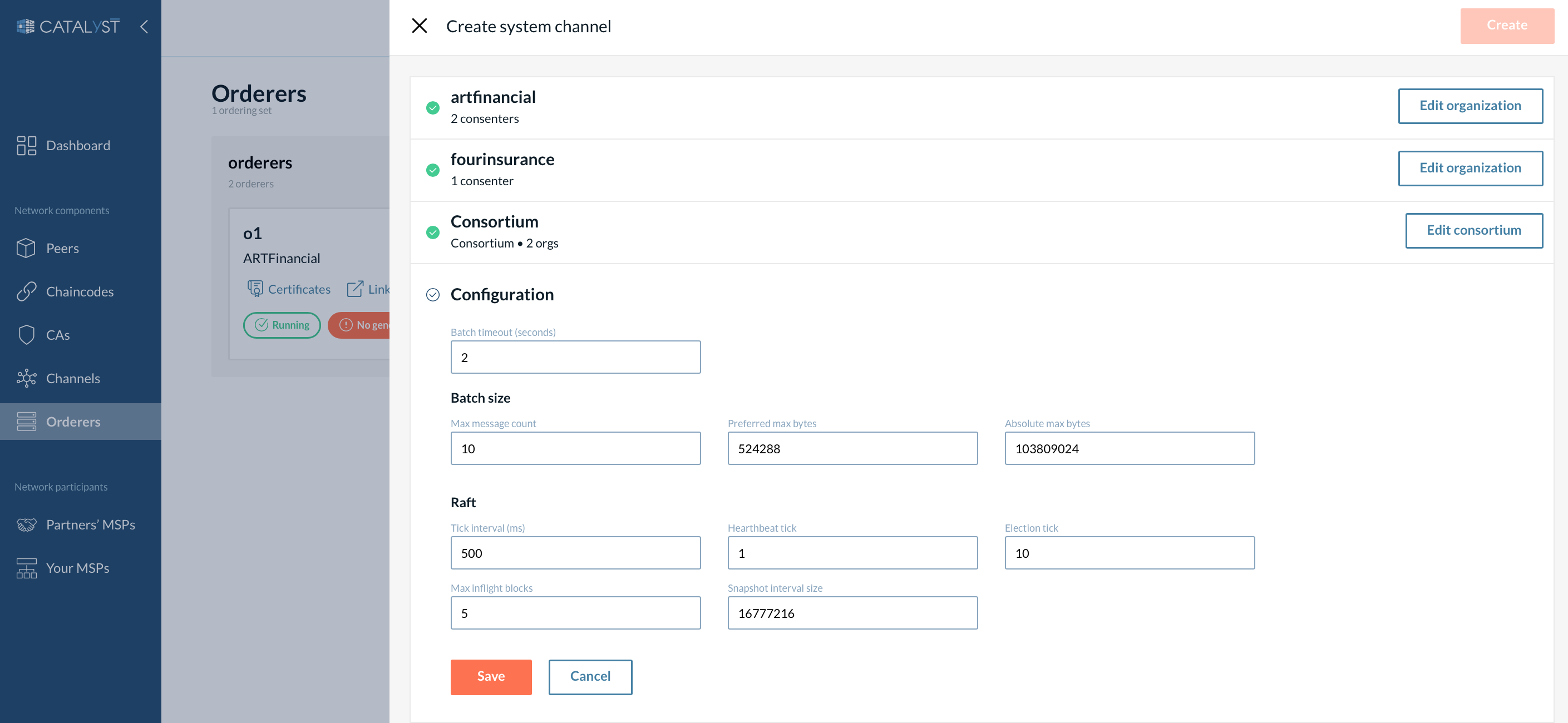 Configure a system channel