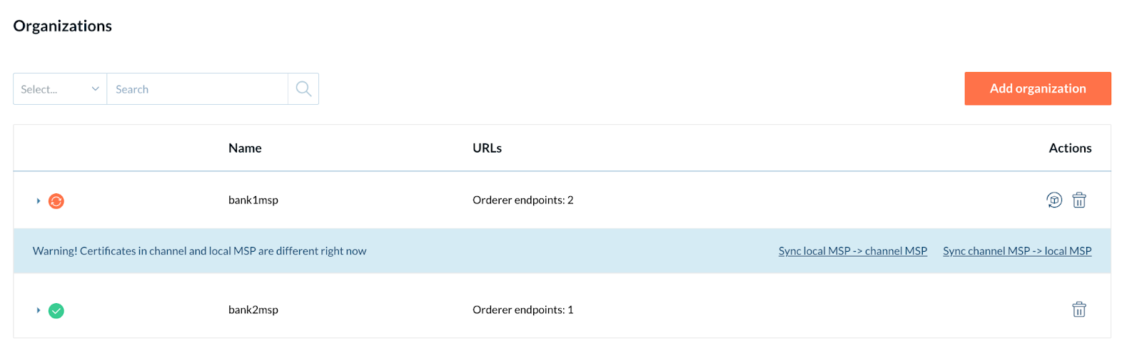 Revoke Certificates   Sync MSP on system channel